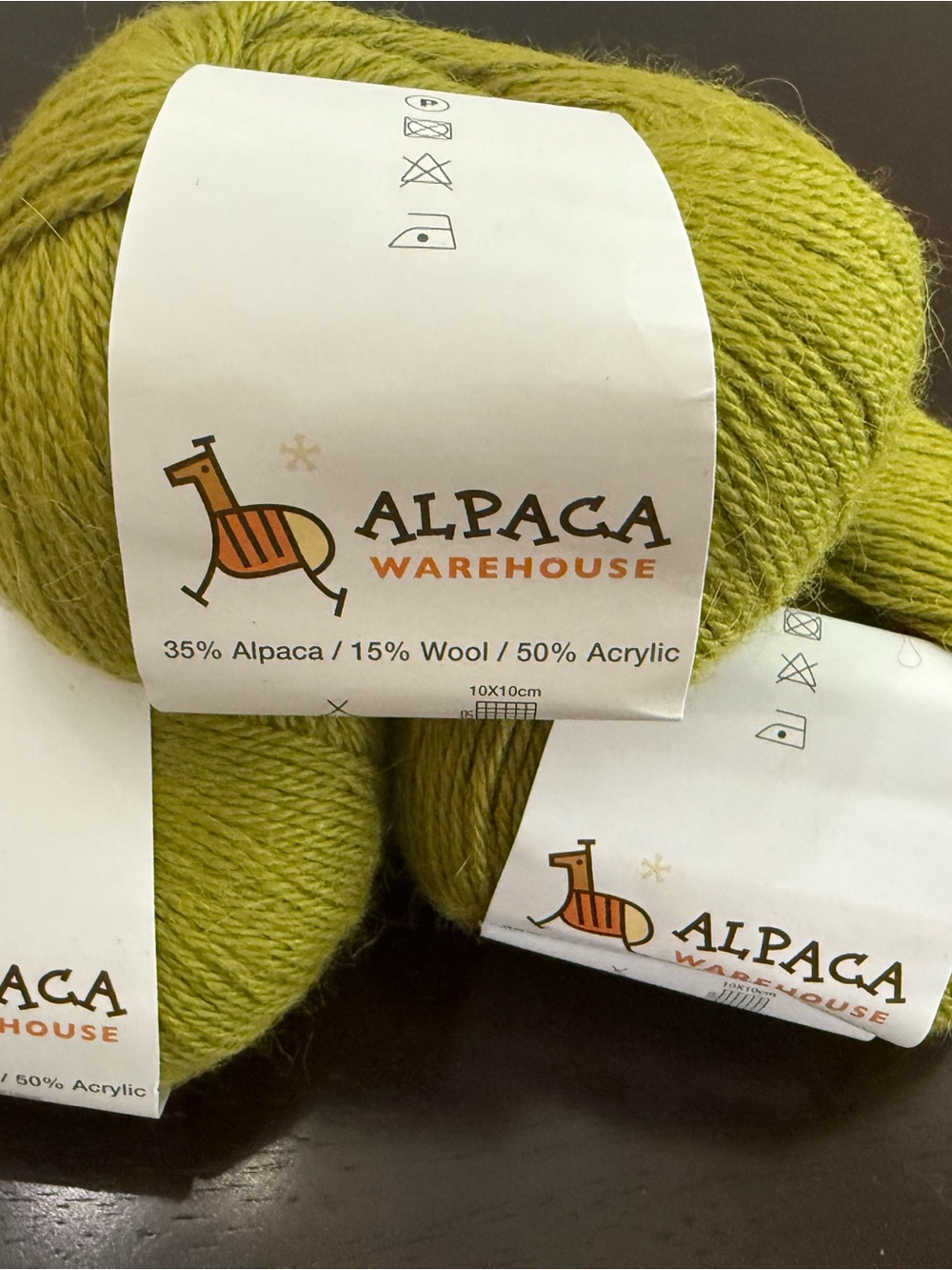 Alpaca Warehouse Olive Green Alpaca Blend Yarn 3 Balls